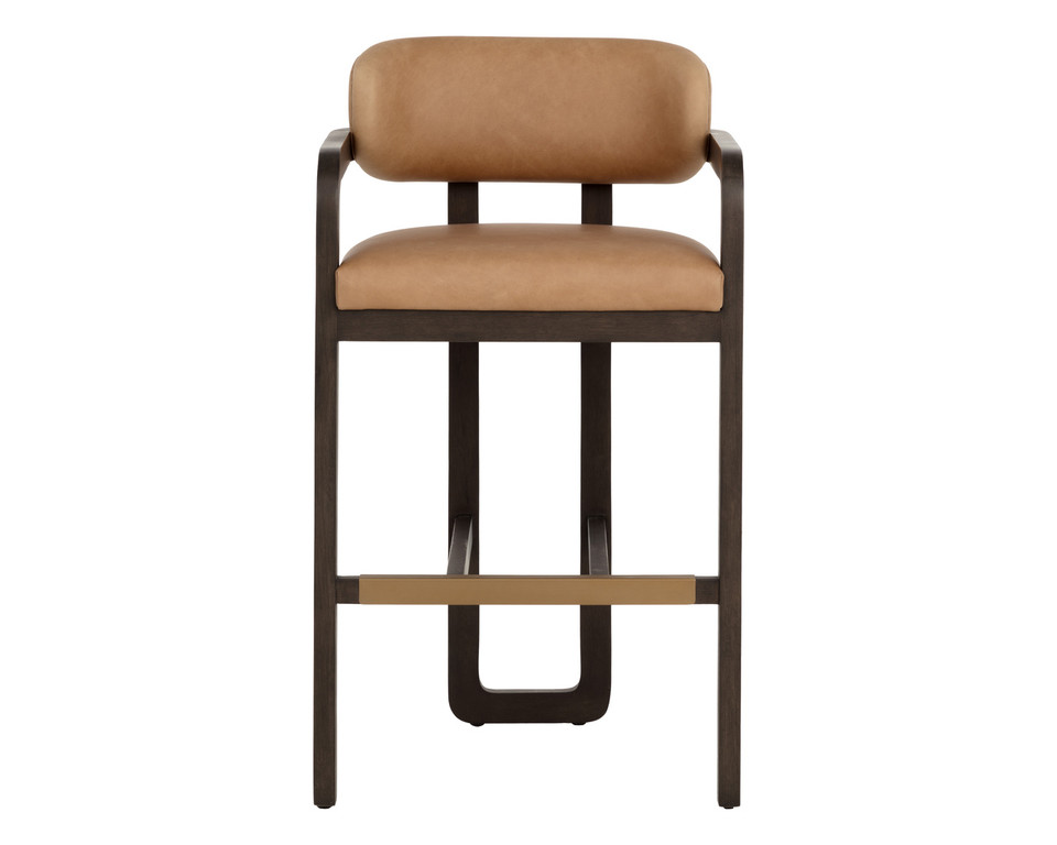 Madrone Barstool Brown - Ludlow Sesame Leather