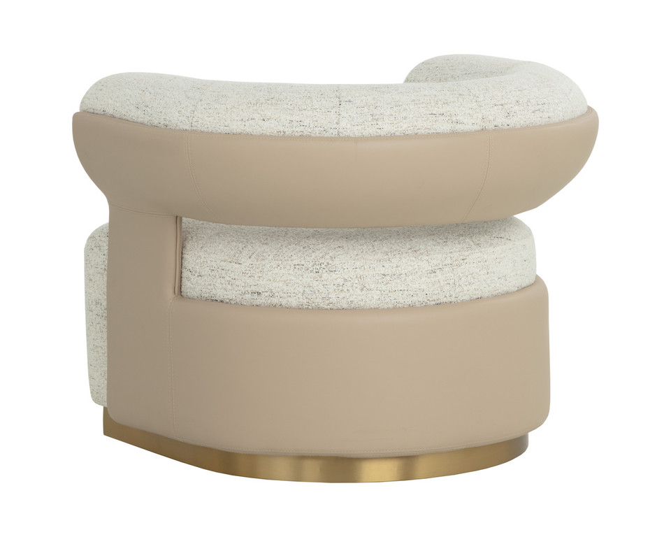 Olida Swivel Hailey Moon / Napa Beige Lounge Chair