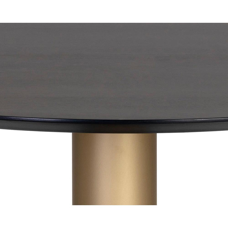 Monaco Bistro Gold - Grey Marble / Charcoal Grey - 35.5" Table, view 3