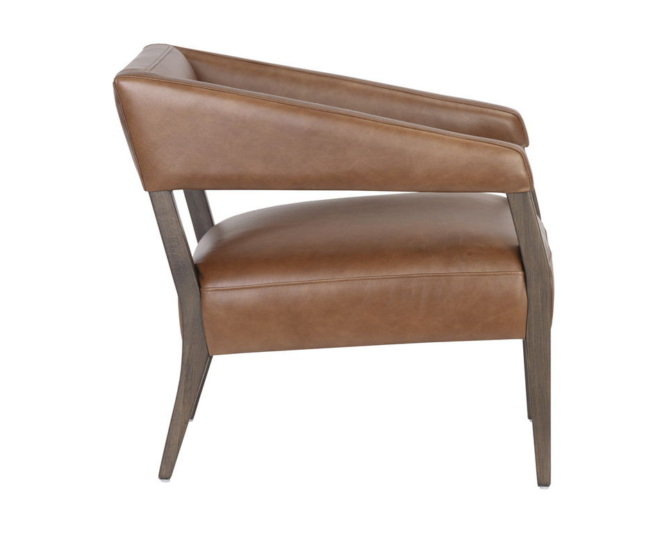 Carlyle Shalimar Tobacco Leather Lounge Chair