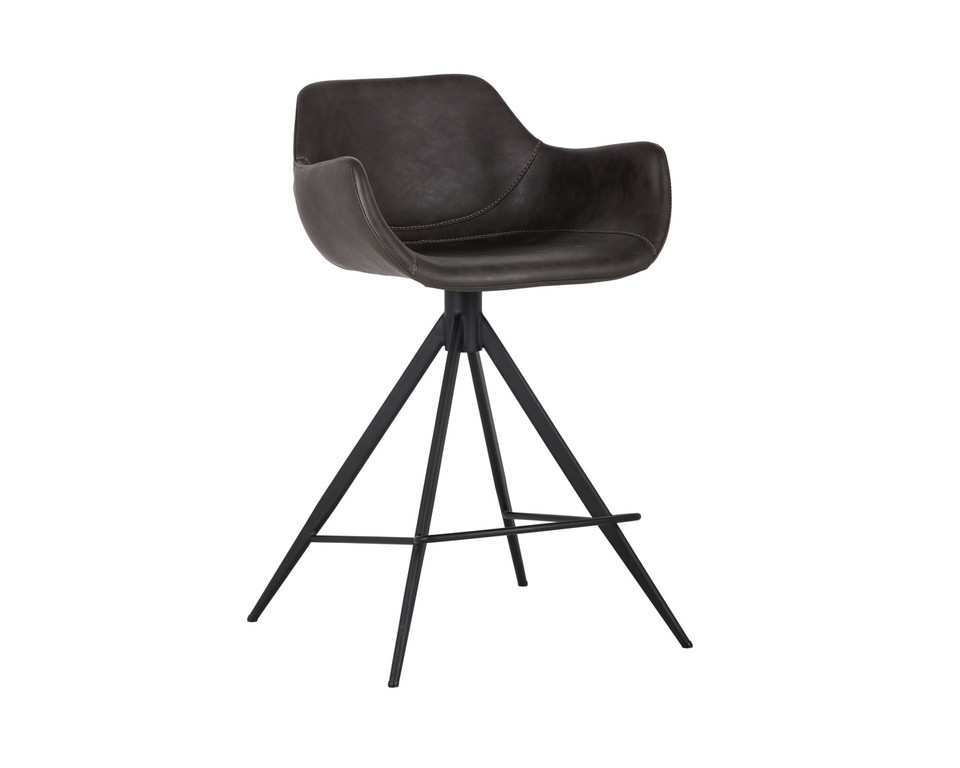 Owen Swivel Town Grey Counter Stool