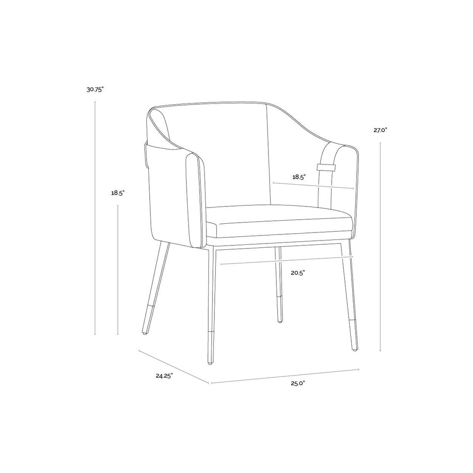 Carter Dining Napa Beige / Napa Tan Armchair, view 5