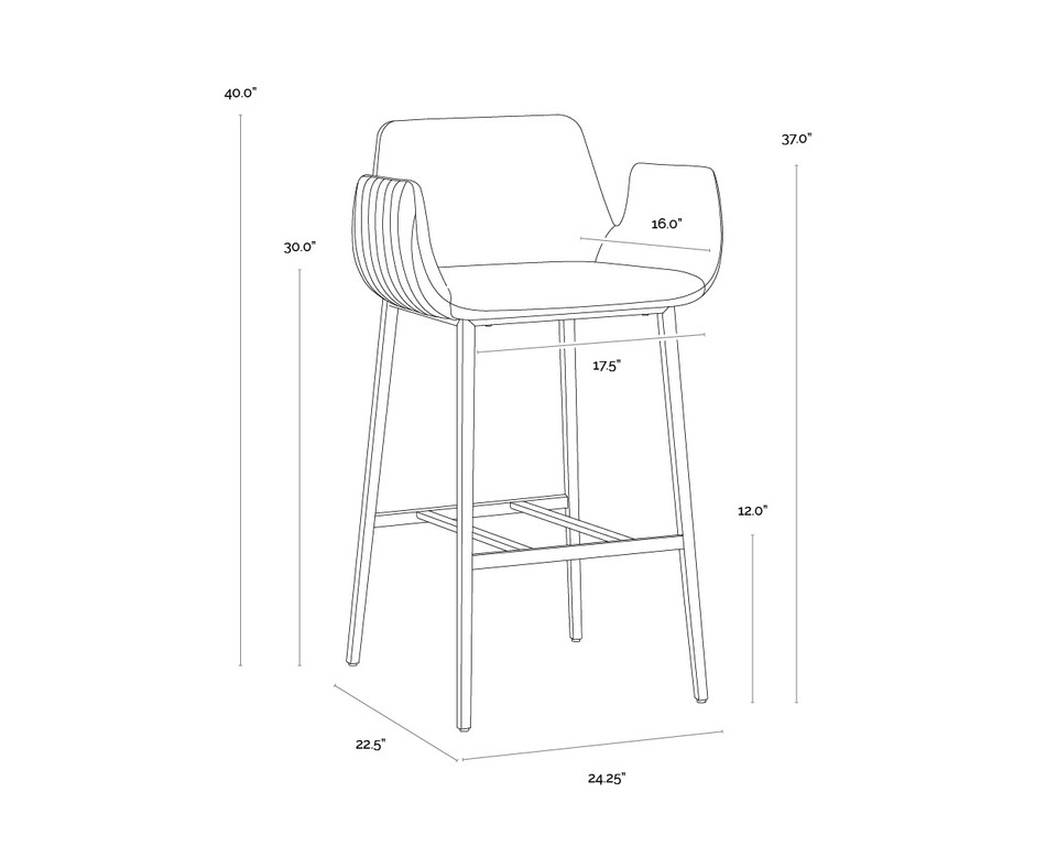 Lucano Barstool Bravo Black