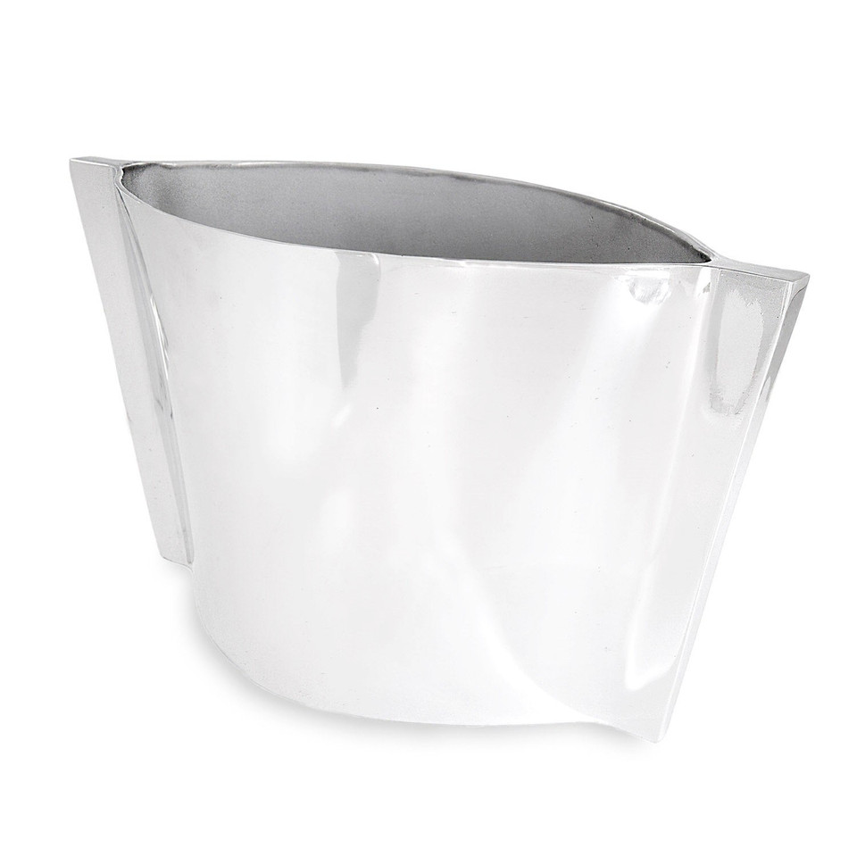 Mid Century Large Silver Ice Bucket | Bone & Brass