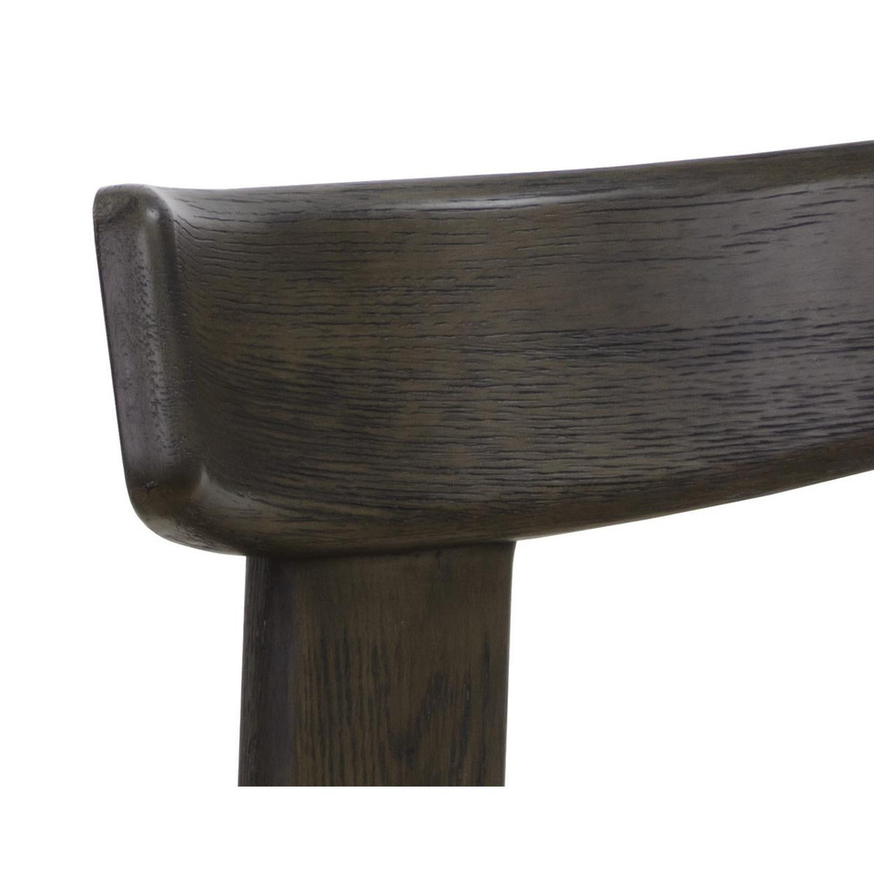 Horton Dark Brown - Sahara Sand Leather Dining Chair, view 2