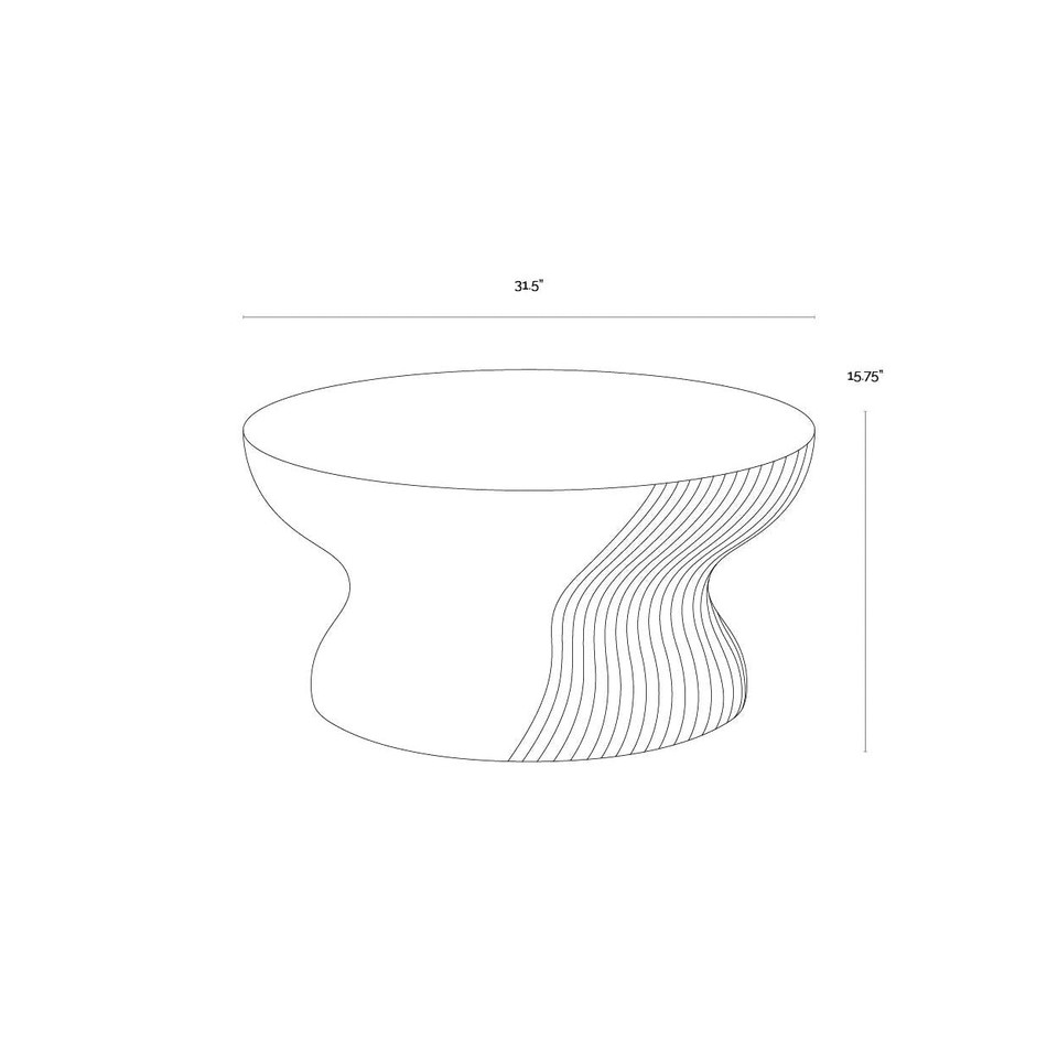 Cara White Coffee Table, view 6