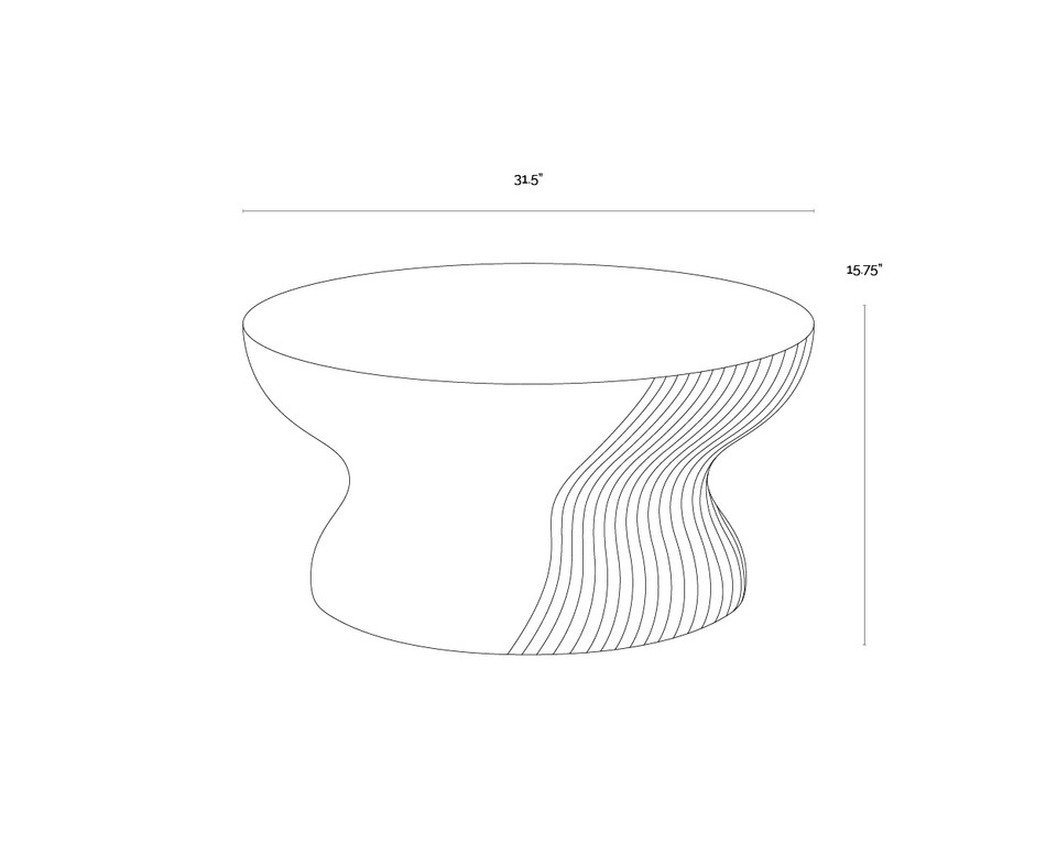 Cara White Coffee Table