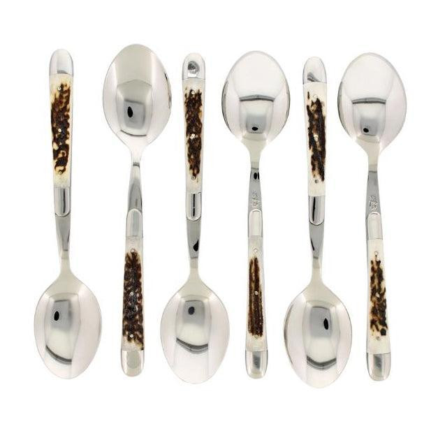 Forge de Laguiole Soup Spoons Elk Stag | Bone & Brass