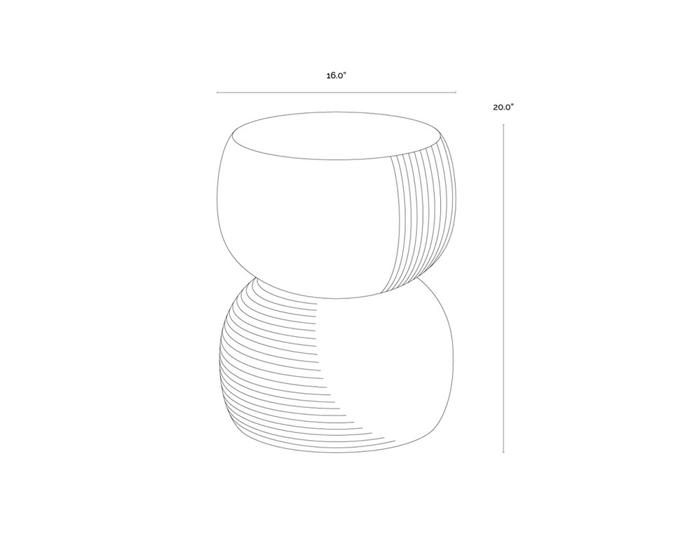 Gemina End Marble Look - Jade Onyx Table