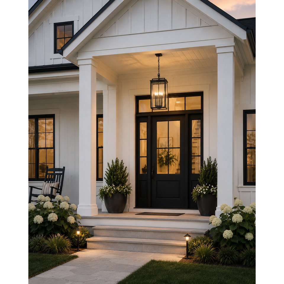 Sand Black Oversized Outdoor Lantern Pendant, view 2