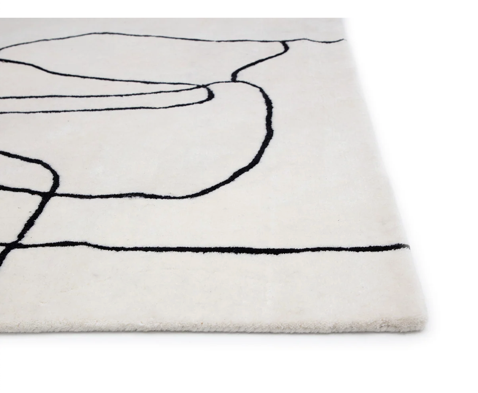 Tilda Hand-Tufted Rug Ivory / Charcoal - 9' X 12'