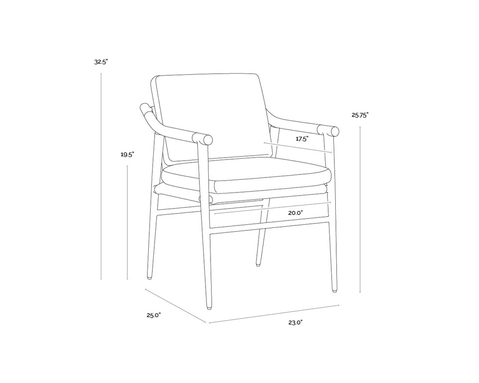 Meadow Dining Vault Fog Armchair