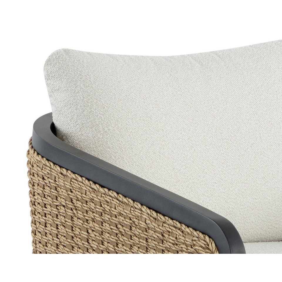 Olbia Barrelback Wicker Outdoor Lounge Chair, view 6