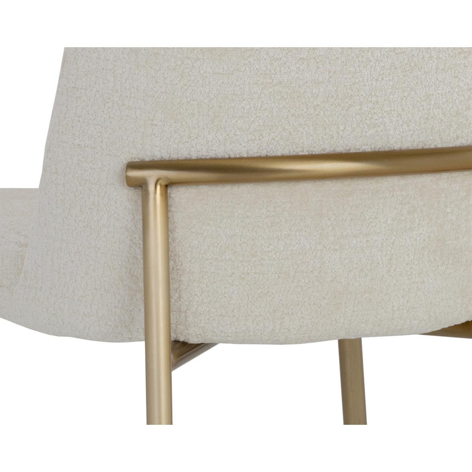 Zeke Antique Brass - Bergen Ivory Counter Stool, view 5