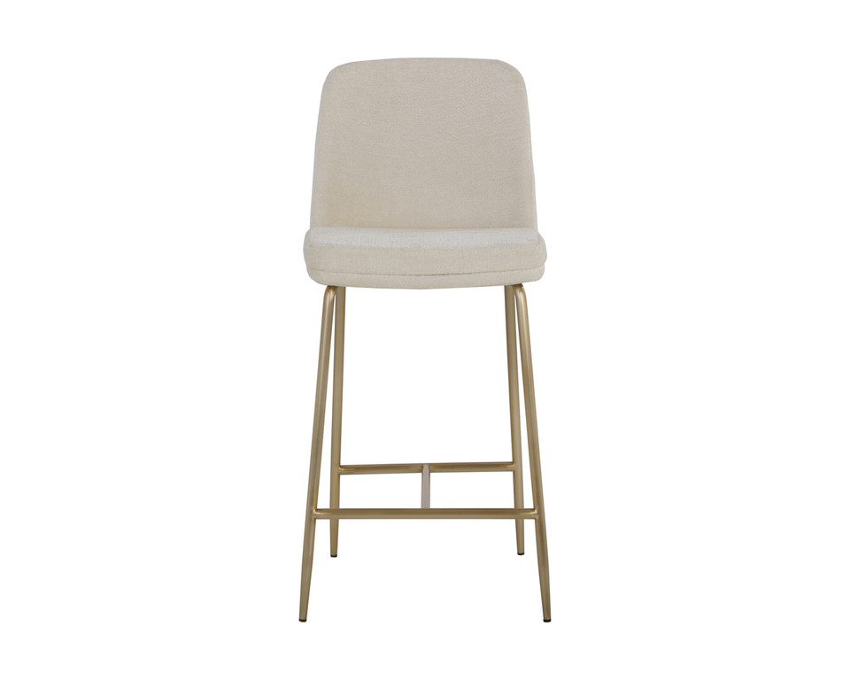 Zeke Antique Brass - Bergen Ivory Counter Stool