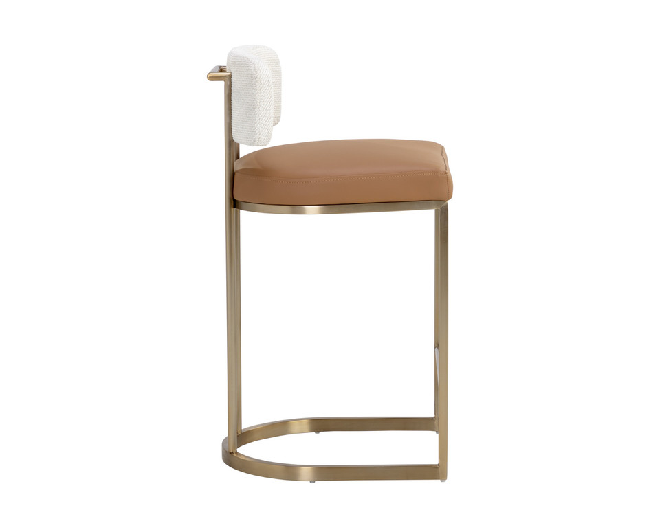 Larissa Napa Cognac / Rhea Light Barley Counter Stool