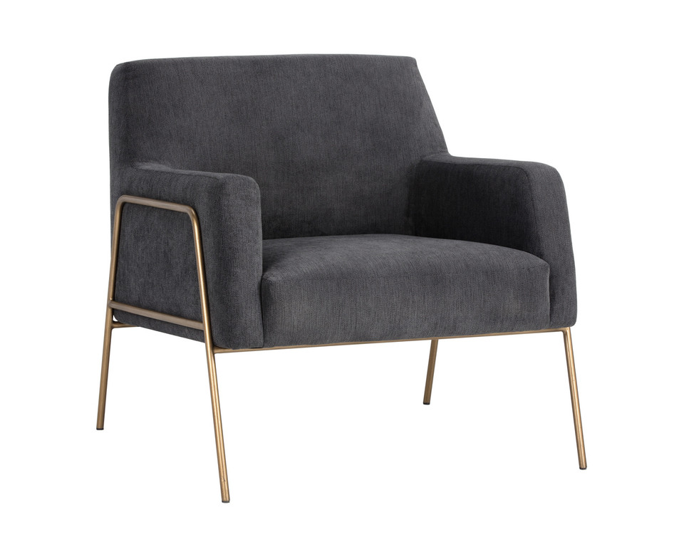 Cybil Polo Club Kohl Grey Lounge Chair