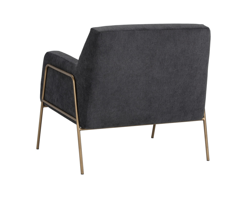 Cybil Polo Club Kohl Grey Lounge Chair