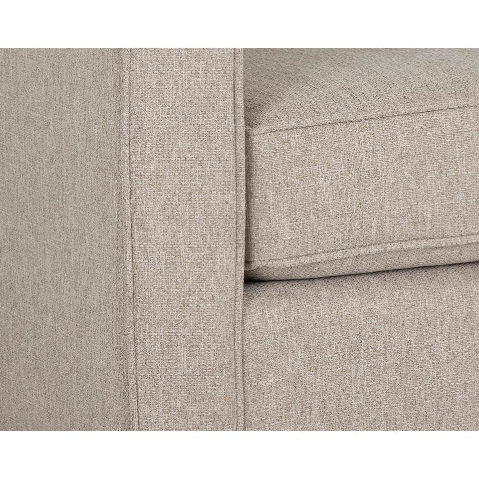 Adam Taupe Tailored Performance Fabric Sofa, view 5