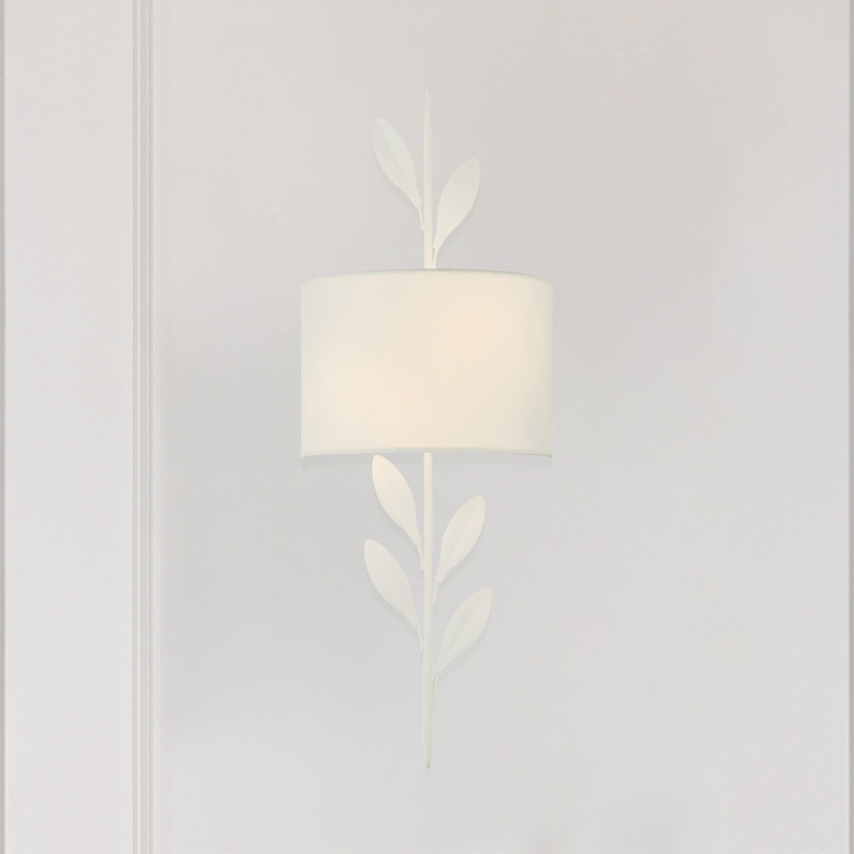 Broche 8.5" Matte White Sconce