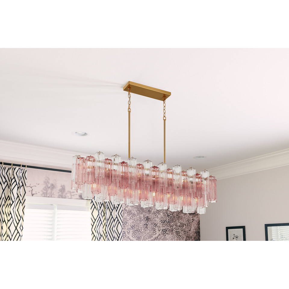 Addis Aged Brass Linear Chandelier