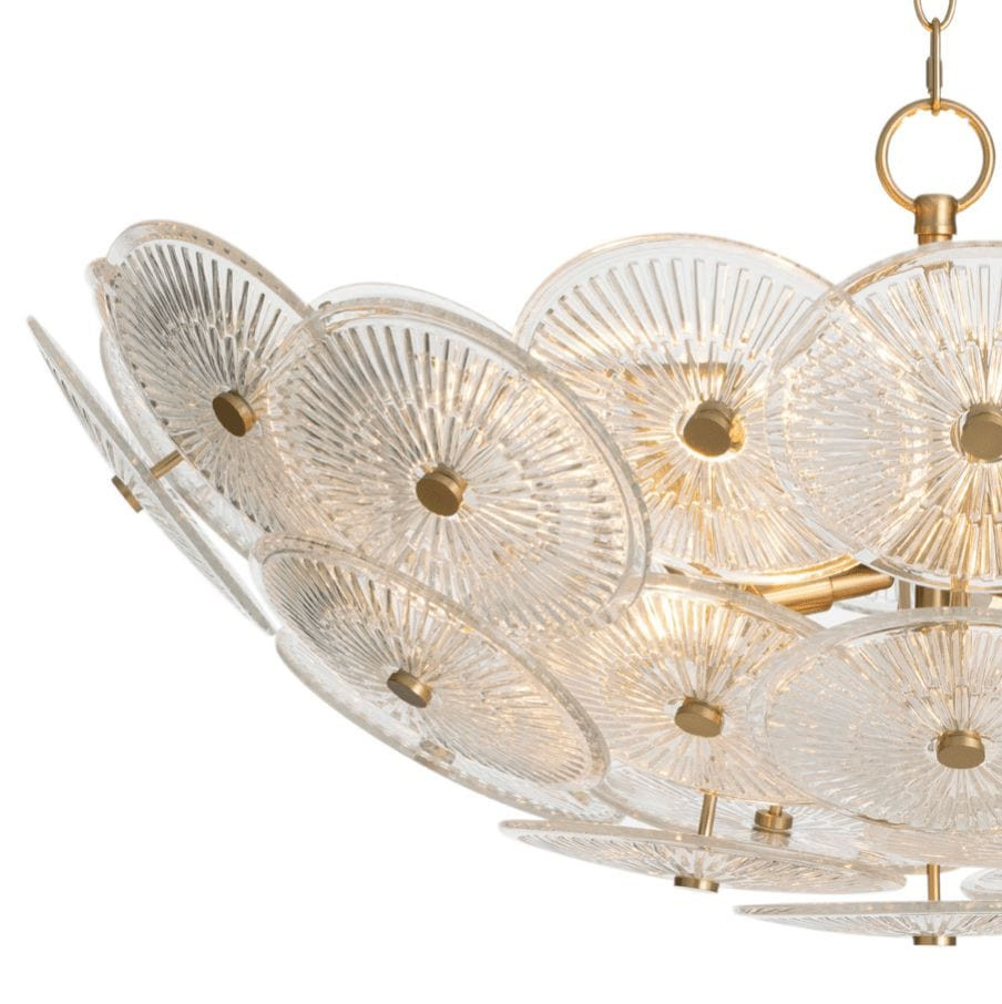 Holly Disc Chandelier with Clear Glass