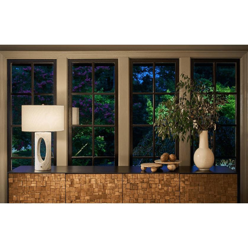 Portia Green Marble Table Lamp