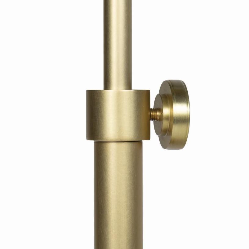 Vest White and Natural Brass Floor Lamp