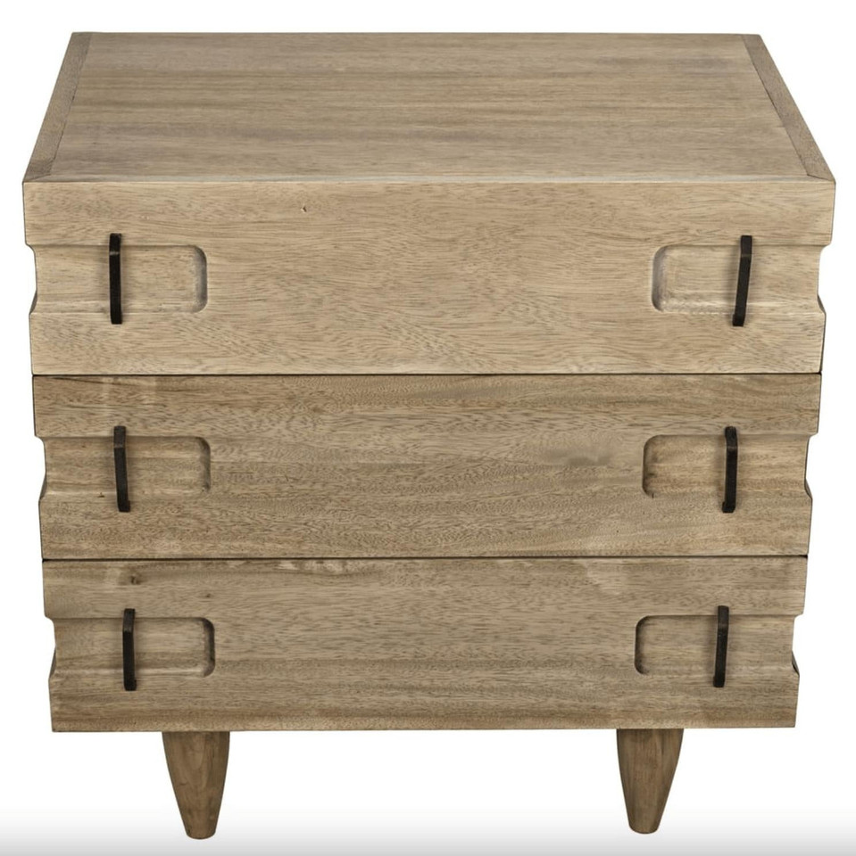 David Washed Walnut Side Table