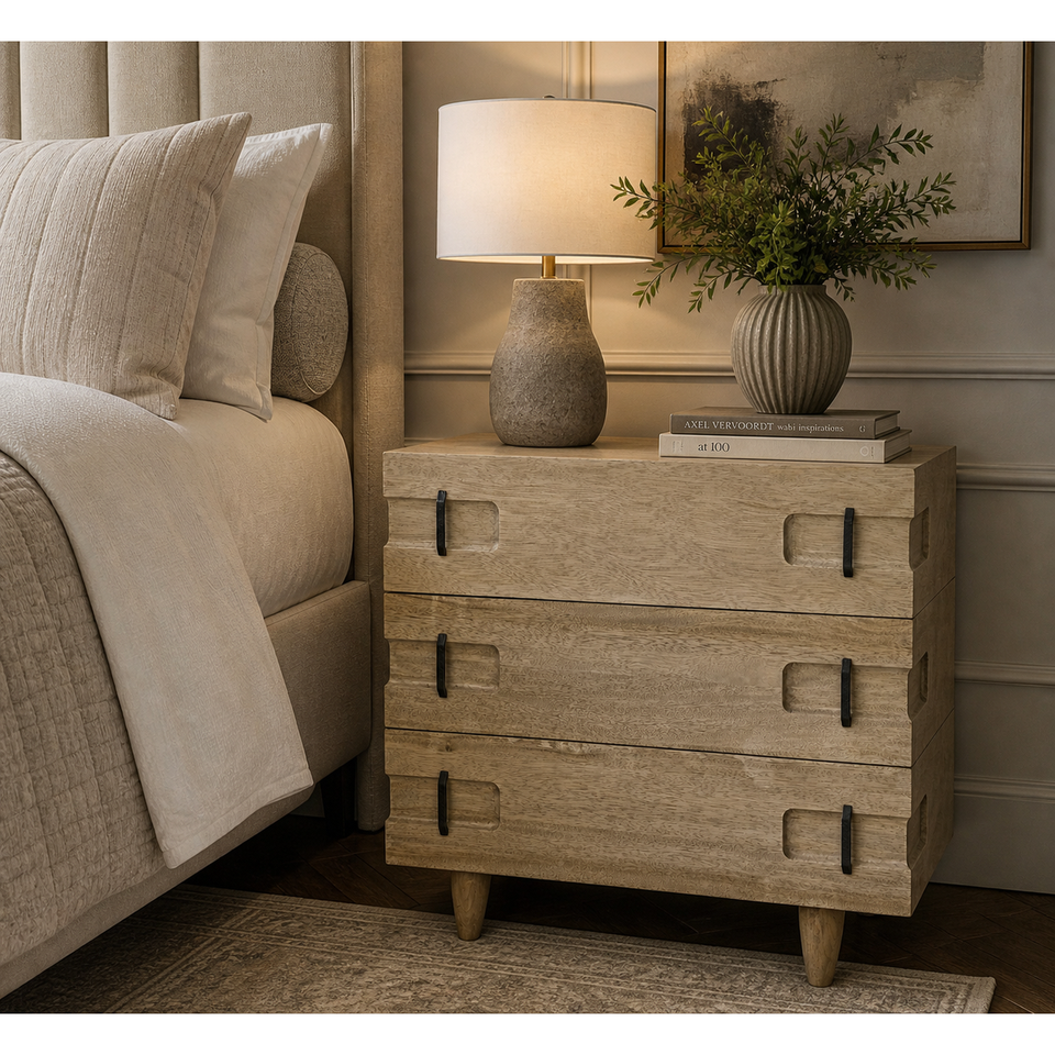 David Dark Walnut Side Table