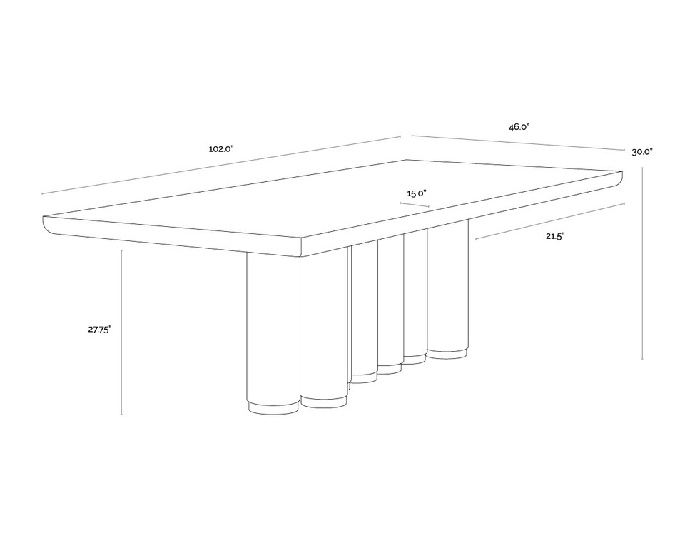 Salix 102" Dining Table