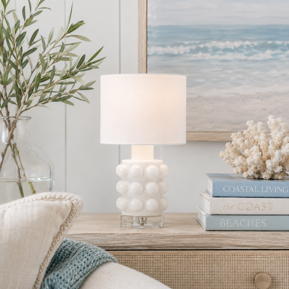 Seltzer Mini Table Lamp, Cobalt or White, view 2