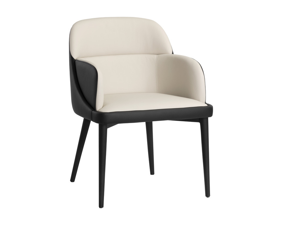 Hagan Dining Dillon Cream / Dillon Black Armchair