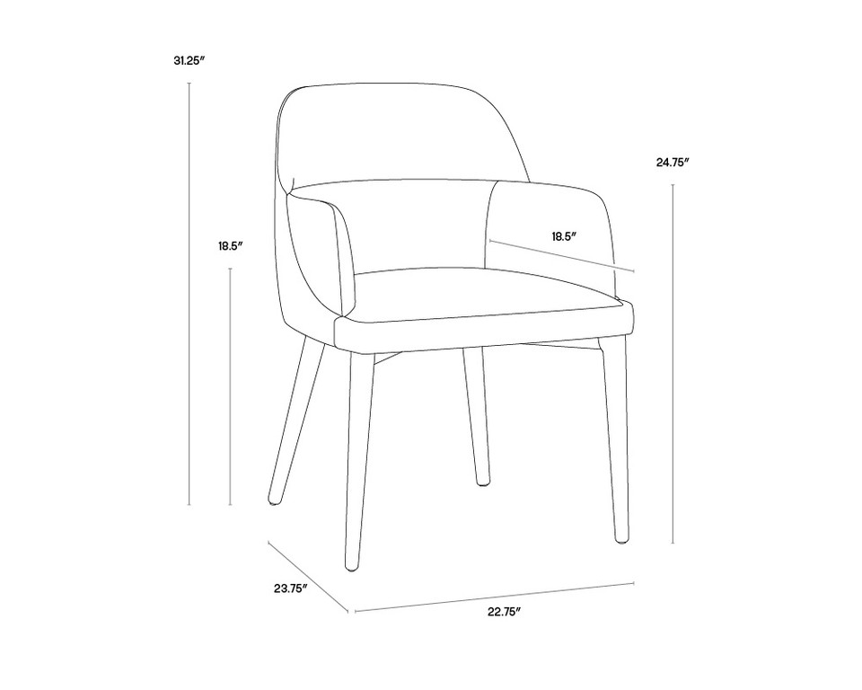 Hagan Dining Dillon Cream / Dillon Black Armchair