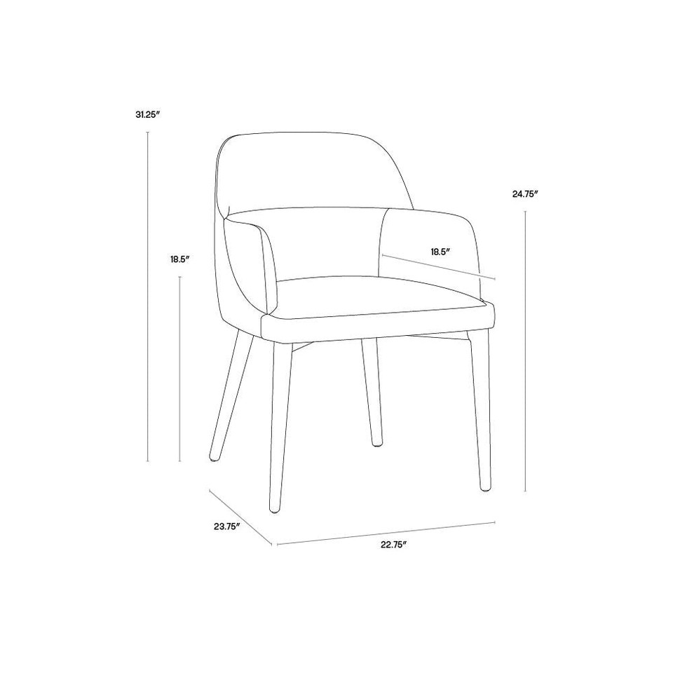 Hagan Dining Dillon Cream / Dillon Black Armchair, view 4