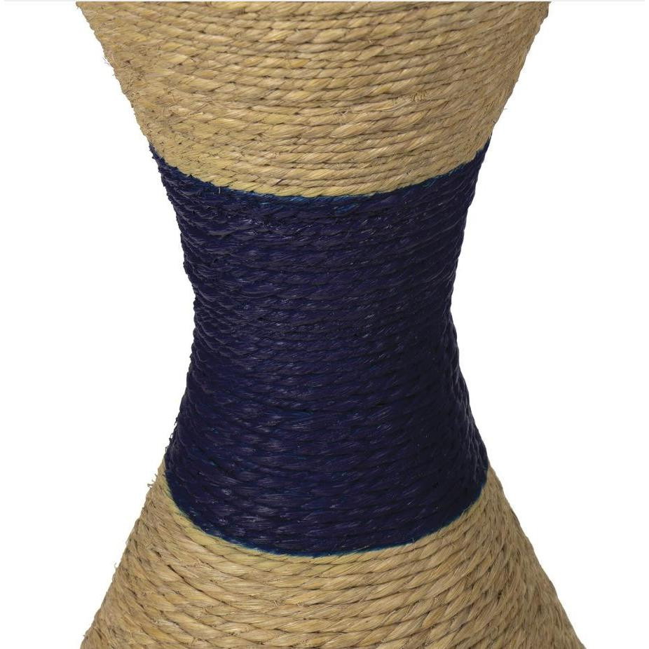 Maren Natural Seagrass Tall Side Table - Table Side View | Bone & Brass