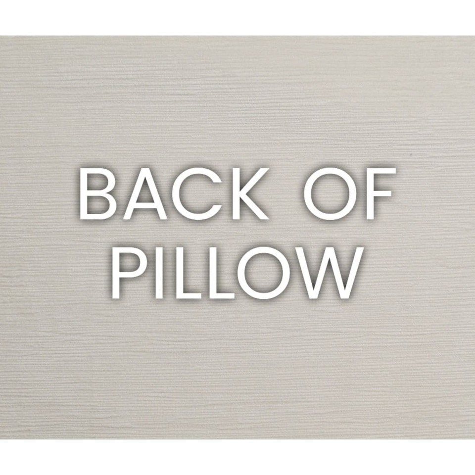 Back of the Suit Yourself Beige Mist Throw Pillow, showcasing its textured polyester fabric.