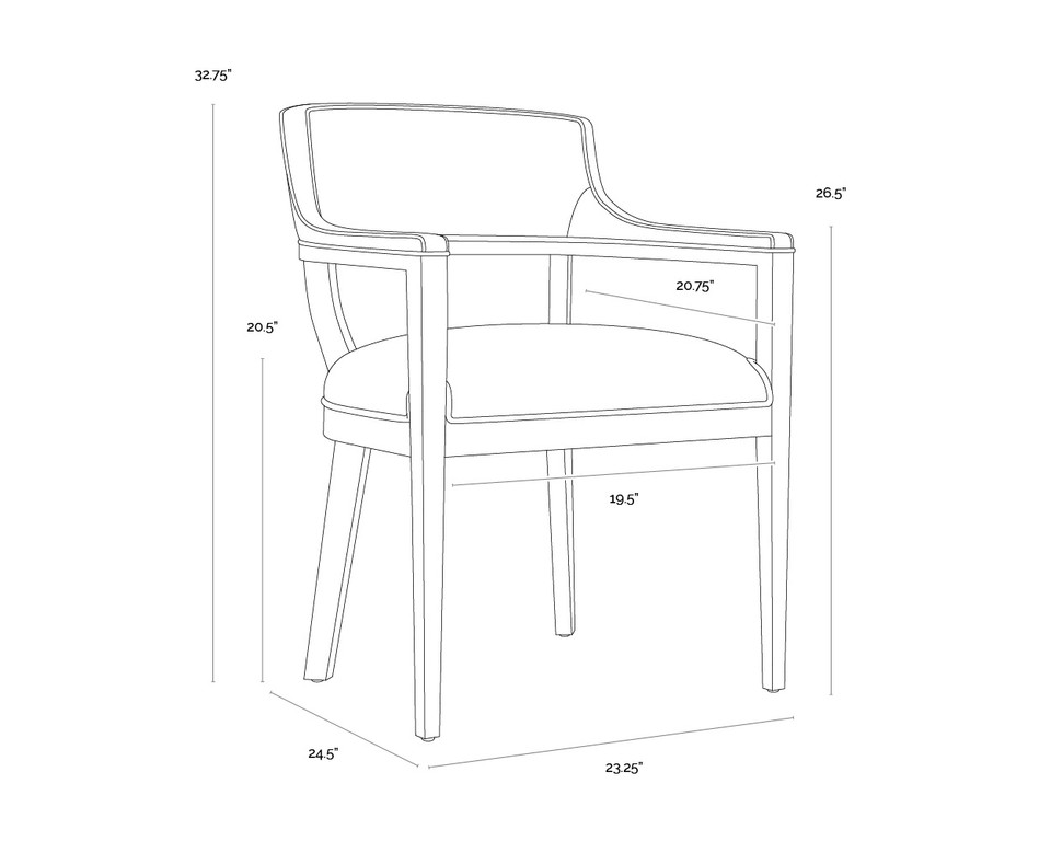 Brylea Dining Brown - Shalimar Tobacco Leather Armchair