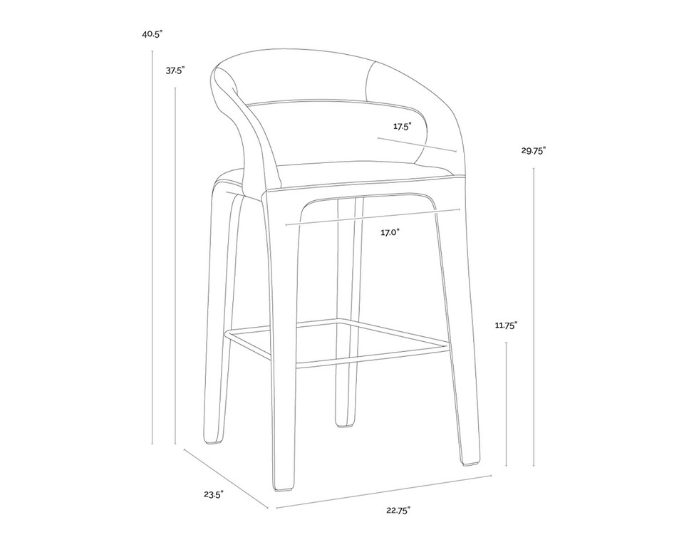Atika Barstool Milliken Cognac