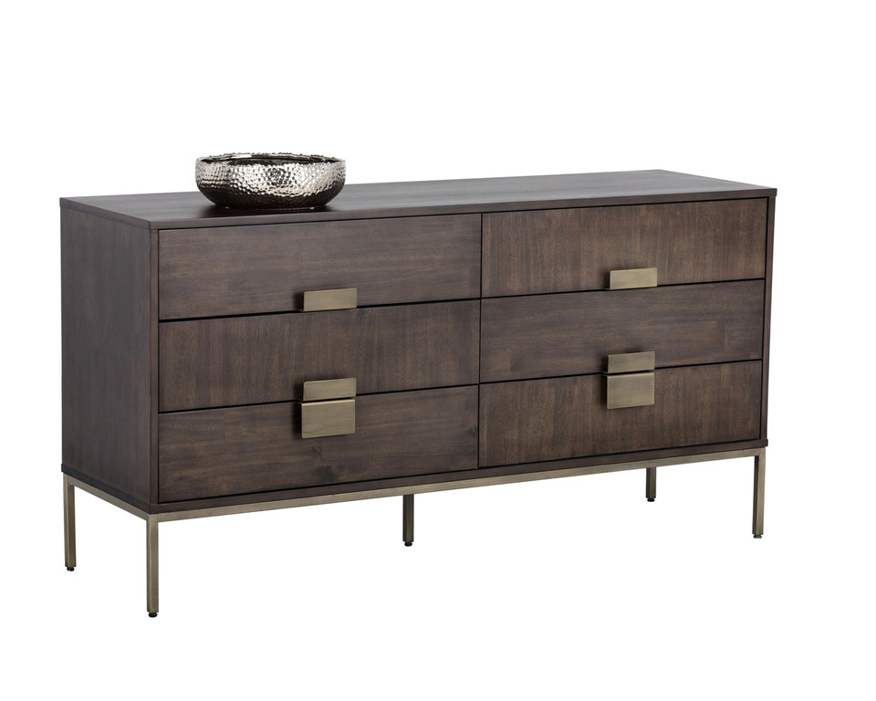 Jade Antique Brass - Dark Mango Dresser