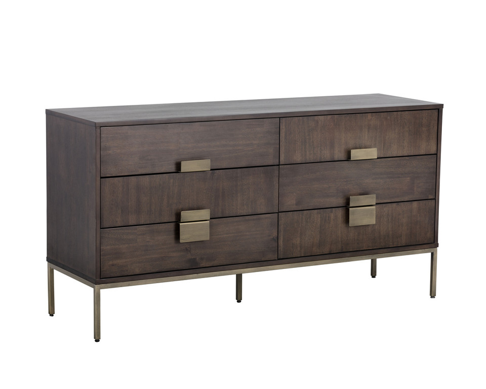 Jade Antique Brass - Dark Mango Dresser