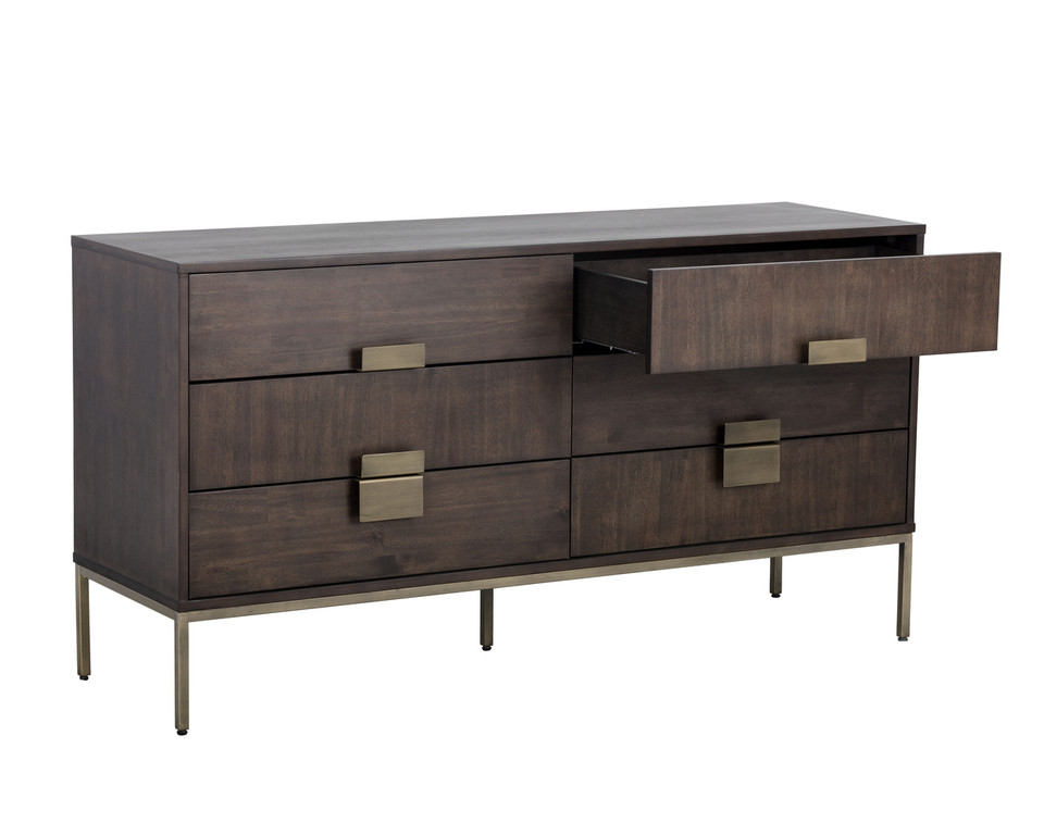 Jade Antique Brass - Dark Mango Dresser