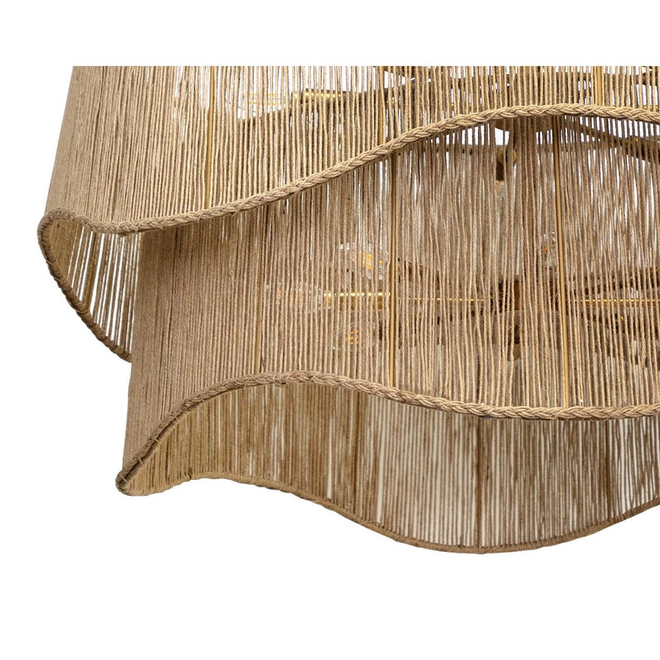 Rhine Natural Jute Chandelier, view 3