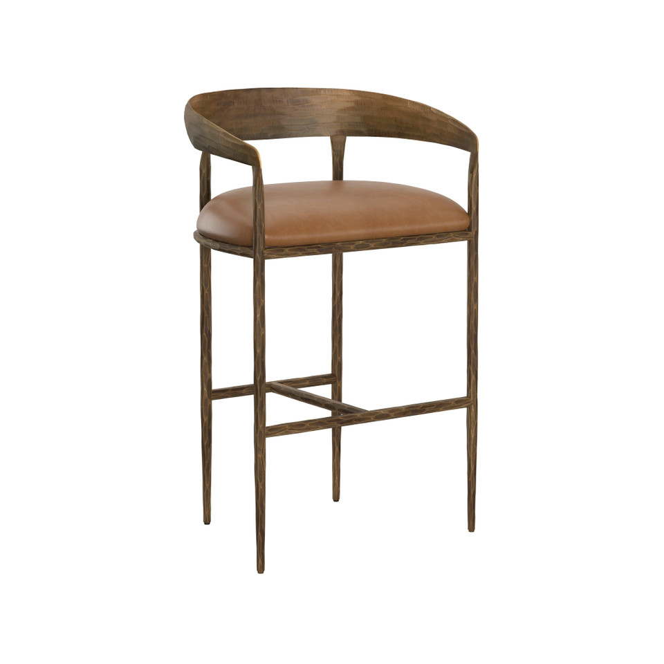 Zanatta Barstool Tan Leather, view 4
