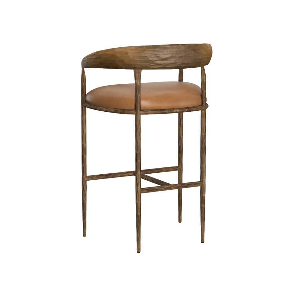 Zanatta Barstool Tan Leather, view 3
