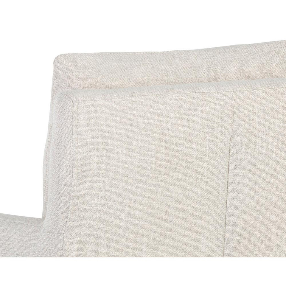 Glenrose Wheeled Dining Effie Linen Armchair, view 5