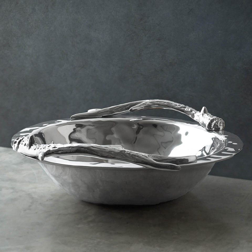 Western Antler Large Bowl - Bowl Top View | Bone & Brass