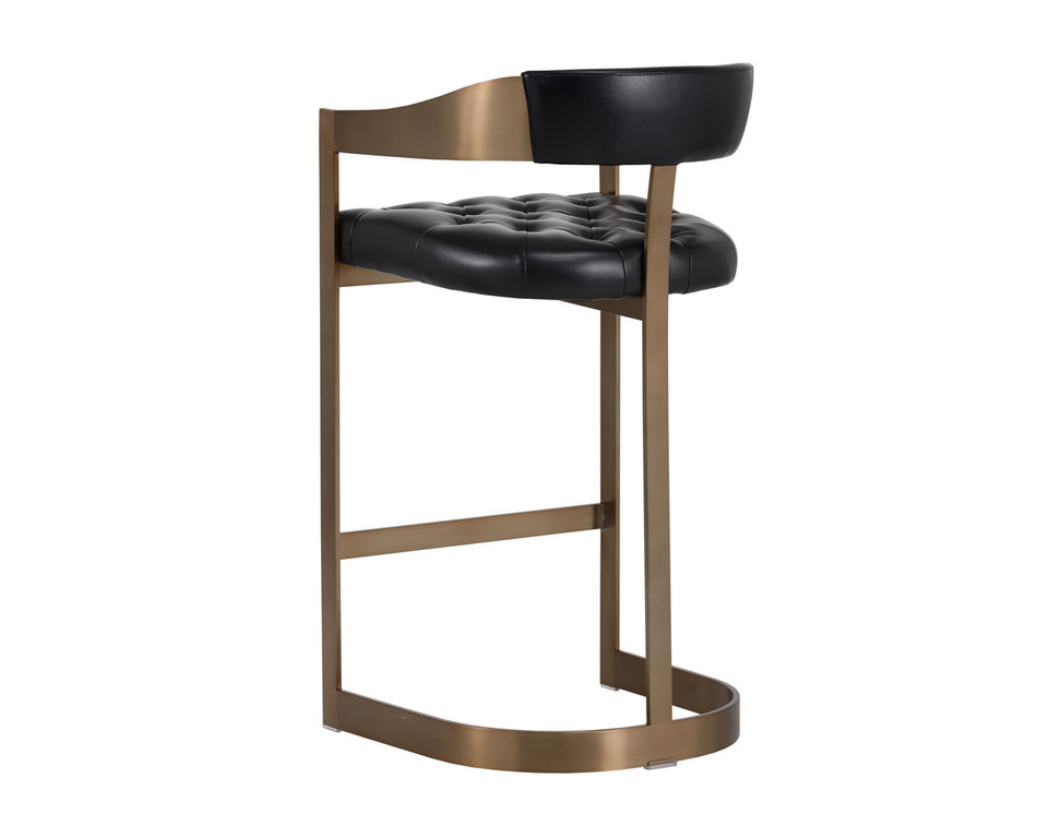Beaumont Barstool Antique Brass - Cantina Black