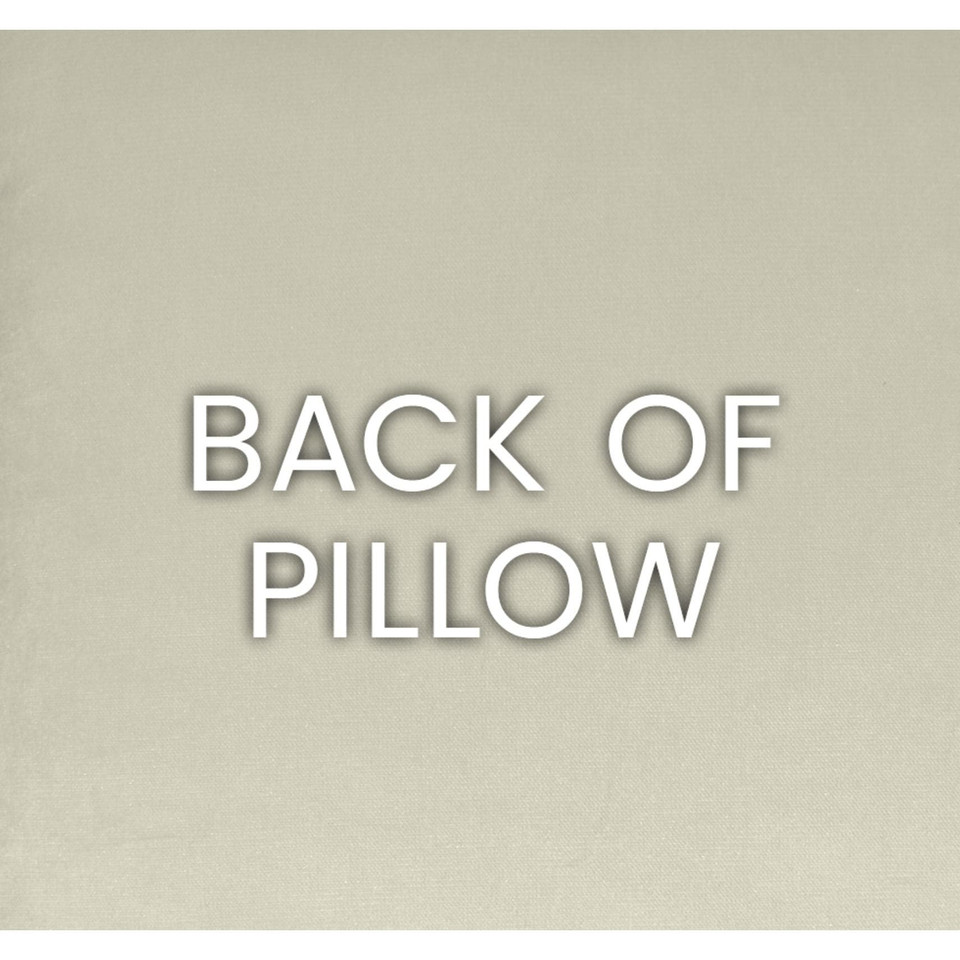 Solid beige fabric back of the Aura Geometric Throw Pillow, showing its smooth texture.