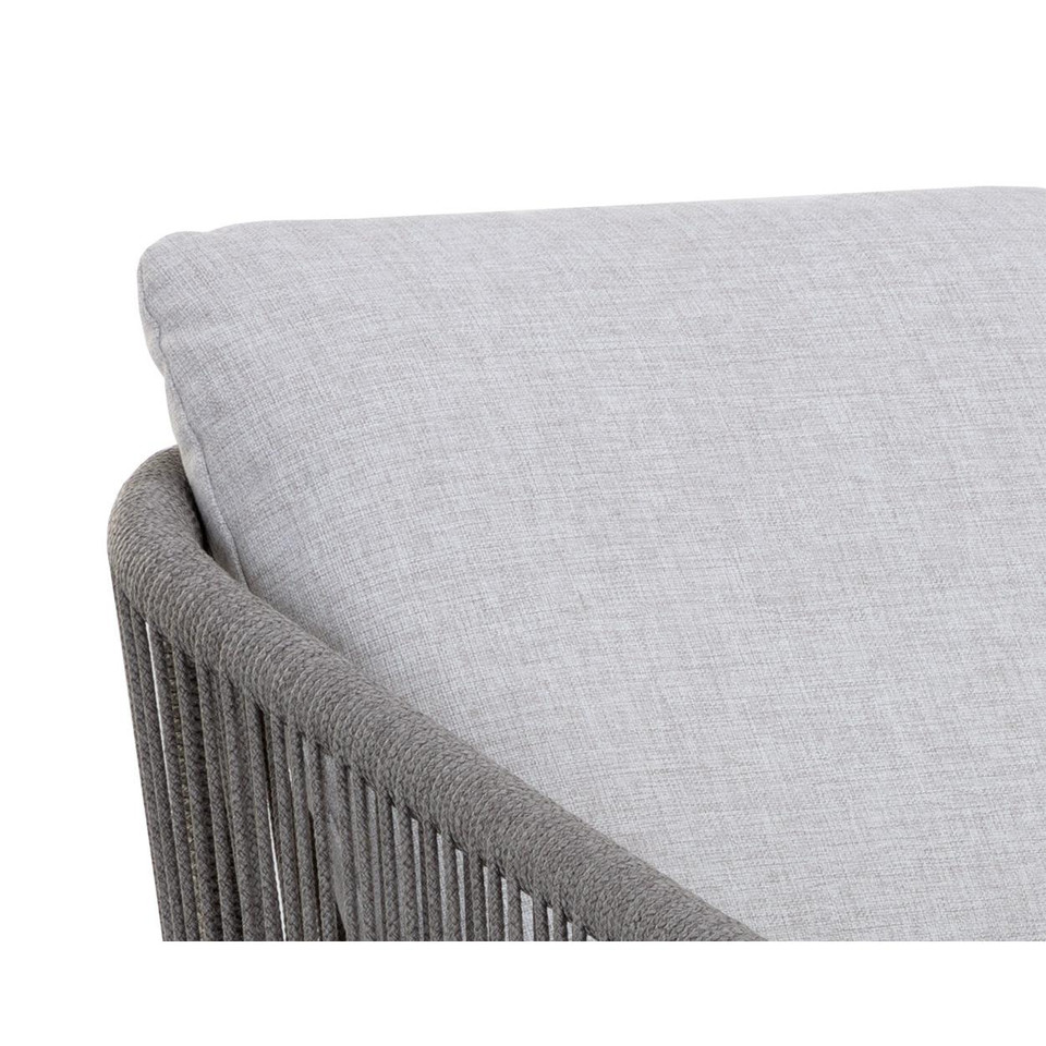 Allariz Warm Grey Rope Outdoor Dining Armchair, view 5